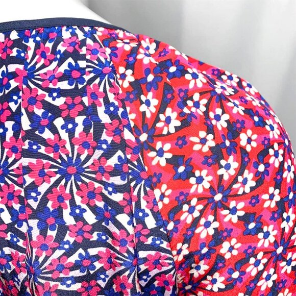 NWT JUICY COUTURE Mixed pattern silk peasant dress - Picture 7 of 9